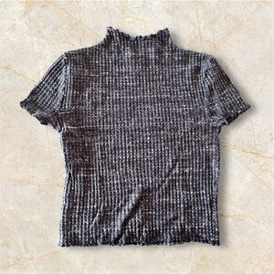 Women's Black Textured Top